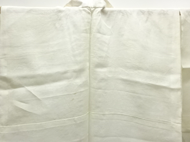  アンティーク　本麻すかし織流水に草葉模様長襦袢